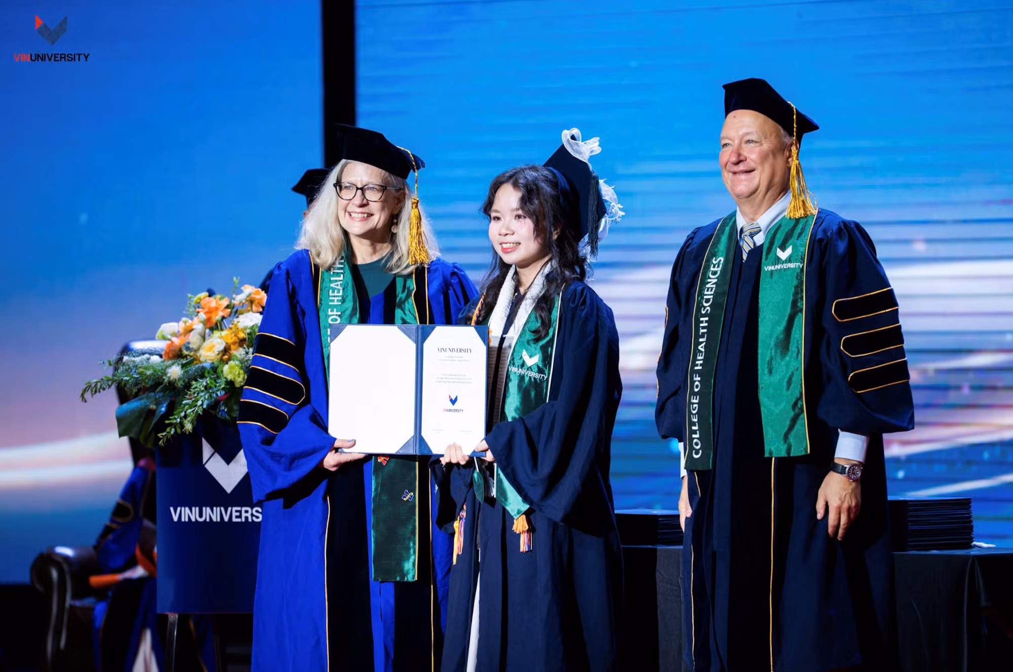 Lưu Bảo Linh rạng rỡ trong Lễ Tốt nghiệp diễn ra vào ngày 27/6 tại Trường Đại học VinUni.