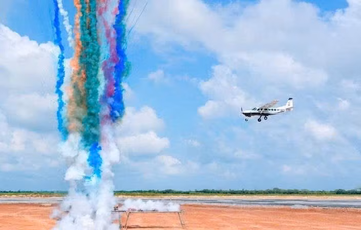 Ngày 15/10/2026, CHK Quảng Trị đã tổ chức chuyến bay kỹ thuật đầu tiên để kiểm tra, rà soát an toàn tĩnh không. Ảnh: Anh Chiến.